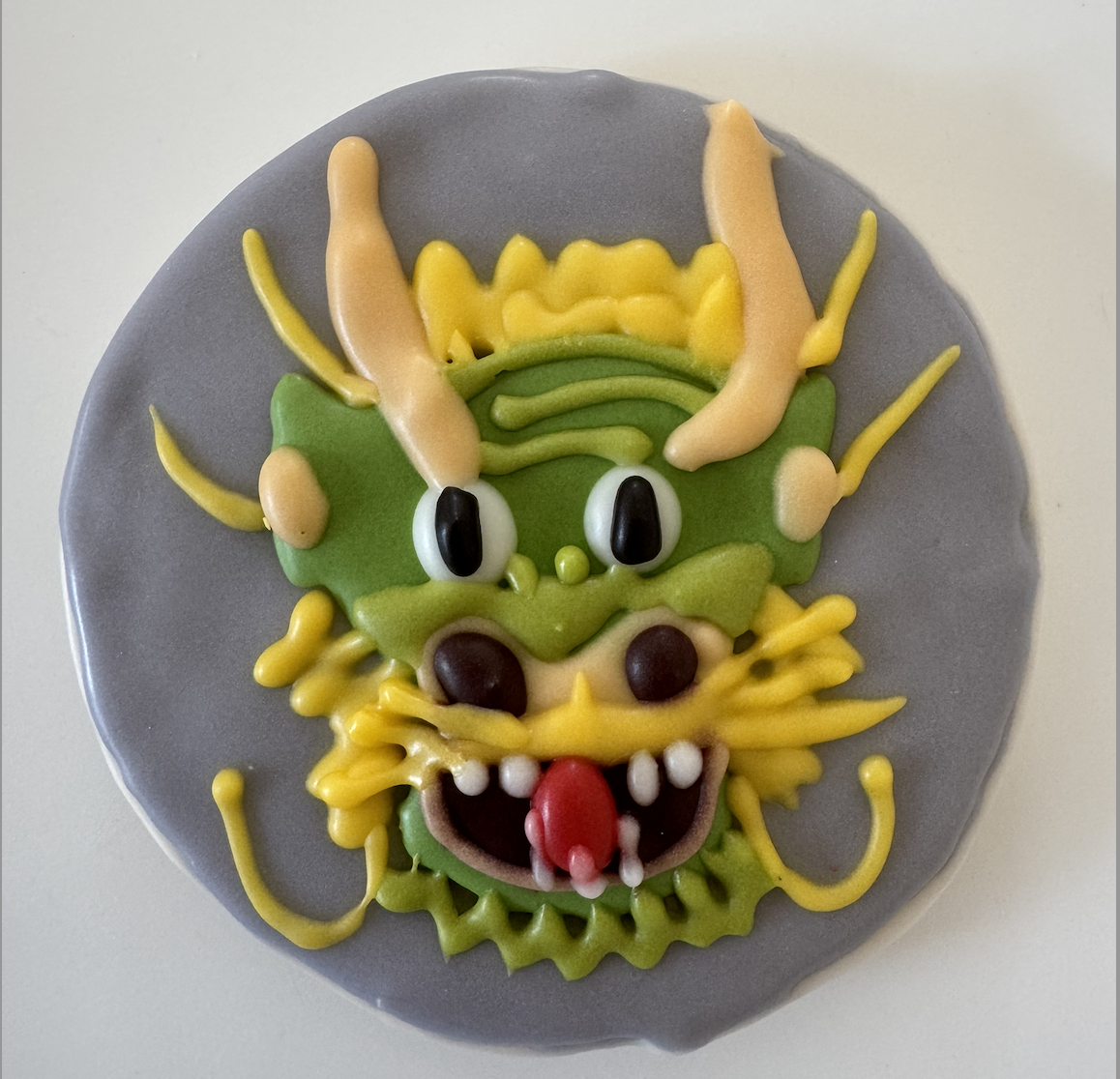 Detailed Lunar New Year dragon cookie